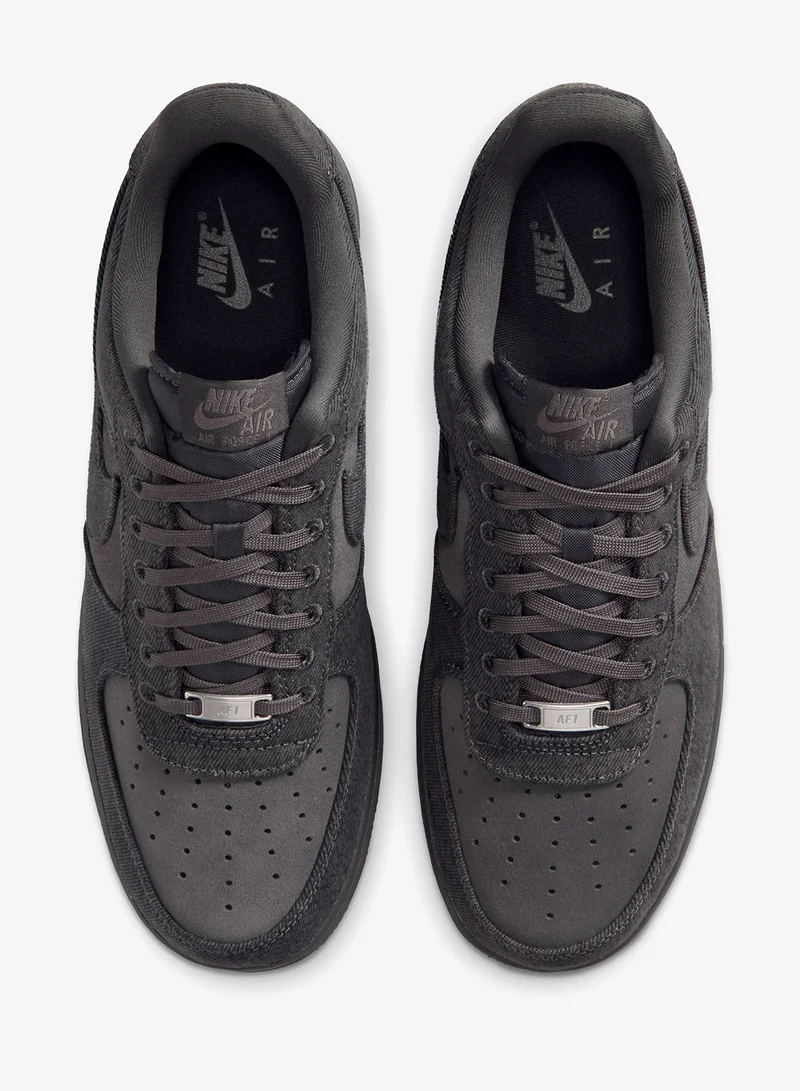 Nike ANTHRACITE/ANTHRACITE-MED ASH-MTLC SILVER Air Force 1 '07 Low Lv8 Denim for Men | Best Price UAE
