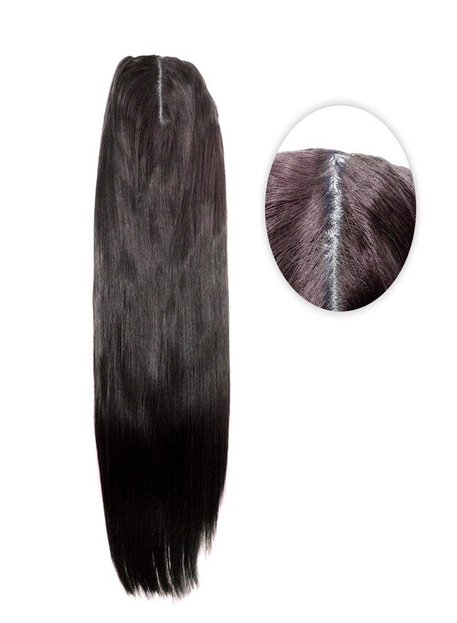 غلان وصلة شعر صناعية بثلاثة مشابك من جلان للنساء والفتيات ذوات الشعر الخفيف، لون بني - Image 4