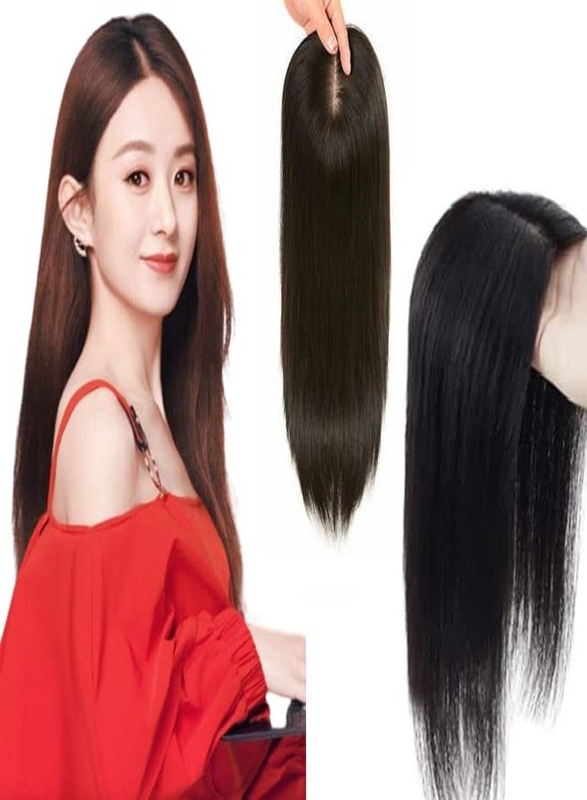 غلان وصلة شعر صناعية بثلاثة مشابك من جلان للنساء والفتيات ذوات الشعر الخفيف، لون بني - Image 1