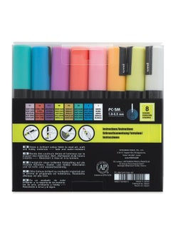 Uni Mitsubishi Uni Mitsubishi Pencil  Posca Paint Marker Pen - PC-5M Medium Tip 18-25 mm 8 Soft Colours  - Image 3