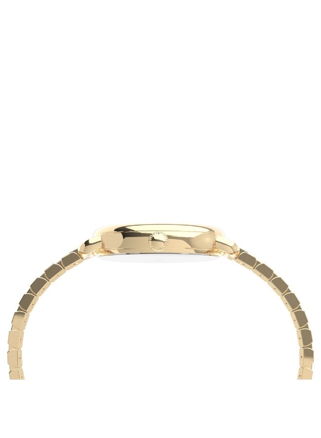 تيميكس ساعة TIMEX للنساء بهيكل نحاسية ذهبية وسوار فولاذي ذهبي - Image 2