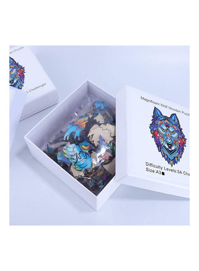 Wooden Jigsaw Puzzles, Wolf Jigsaw Puzzles Unique Shape Animal Jigsaw Puzzles For Adults And Children Best For Family Game Play Collection - Image 2