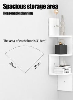 Beauenty Wall Rack Corner Wall Shelf Floating Wall Bookshelf  - Image 5