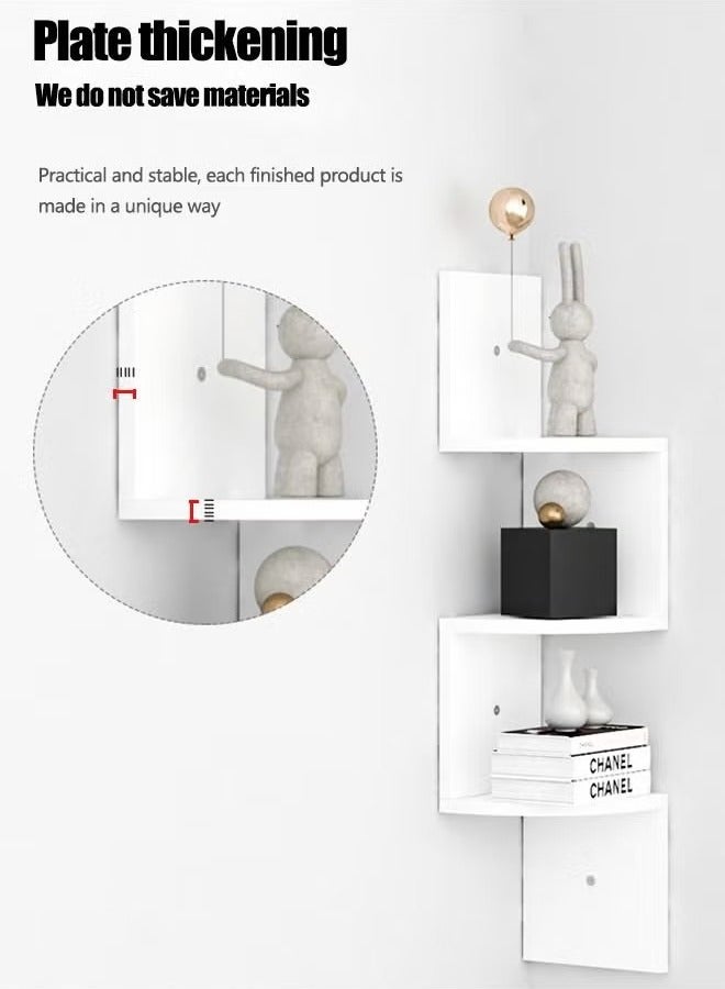 بيوينتي الجدار الرف الزاوية الجدار الرف العائم رف الكتب - Image 4