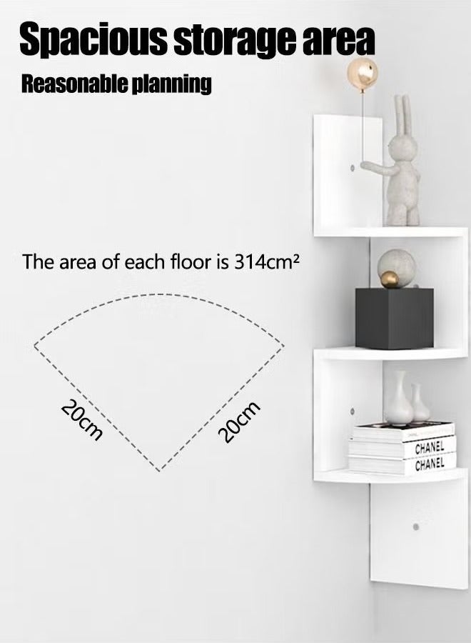 بيوينتي الجدار الرف الزاوية الجدار الرف العائم رف الكتب - Image 5