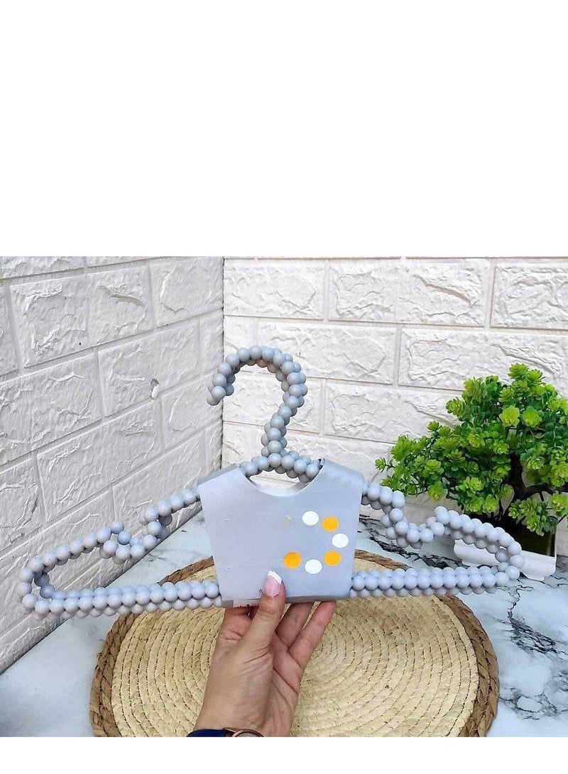 Bubbles Plastic Clothes Hangers, Set of 6, Multicolor - Image 1