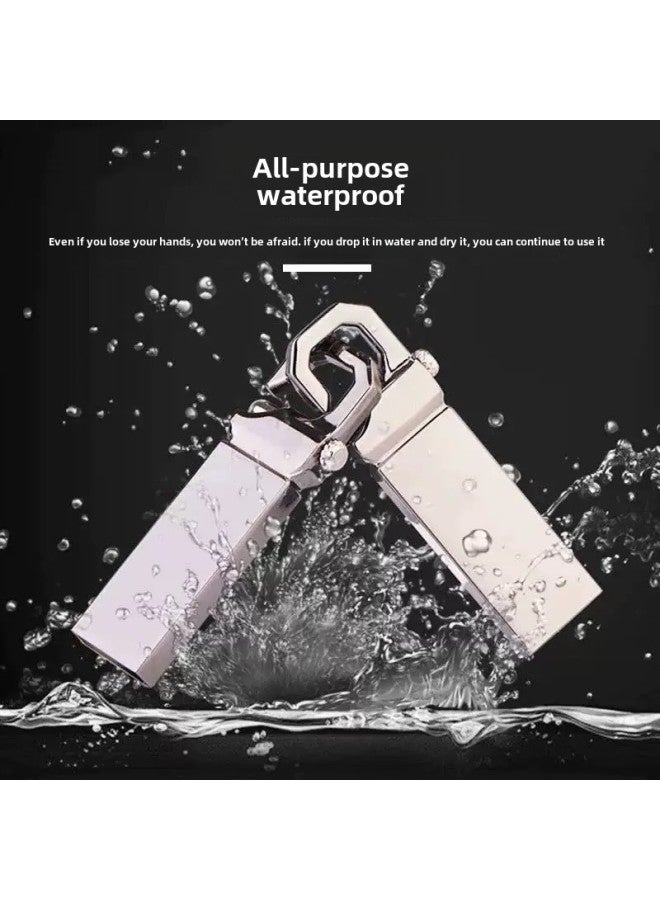 Hot-selling Large-capacity U Disk 64G Metal Gift Enterprise Bidding Advertising U Disk Distribution Can Be Expanded-Colour:Silver-Capacity:128GB - Image 2