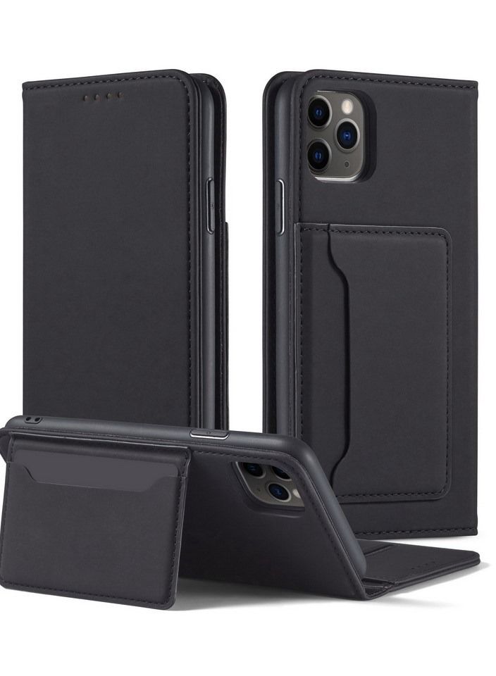 Loquat Suitable For iPhone Solid Color Flip Type Anti-fall Mobile Phone  Case - Image 1