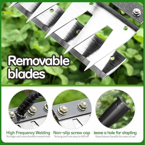 REDBUILD Iron Weeding Rake 2.0, Iron Rake for Gardening and Weedings, Heavy Duty Gardening Hand Weed Puller Tools, 8 Teeth Carbon Steel Garden Weedings Rakes for Lawn Care (8 Teeth) - Image 5