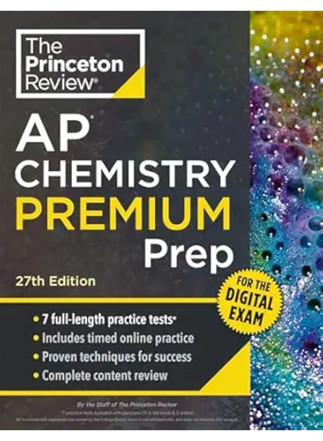 Princeton Review AP Chemistry Premium Prep, 27th Edition: 7 Practice Tests + Digital Practice Online + Content Review (College Test Preparation)