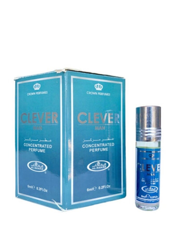 الرحاب للعطور 6-قطع عطر كليفر مان العطار خالي من الكحول 6 مل - Image 1