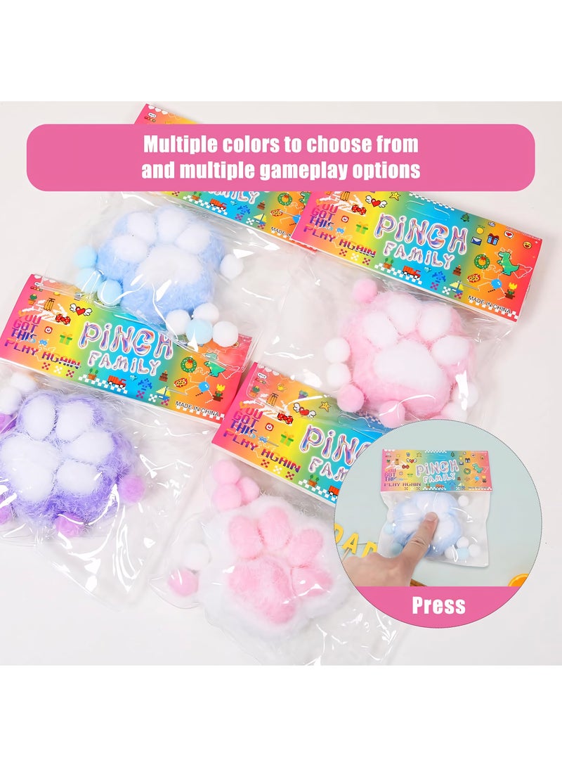 2Pcs Squishy Toys, Novelty Decompress Toys, Squeeze Cat Paw Stress Ball Pinch PVC Sensory Toys for Relieving Fidget Rising Animal Shaped Novelty Things Birthdays Cosplay Party Gift Decorations - Image 5