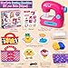 TUZT Mini Sewing Machine Toy Kit for Kids Beginners 22pcs Portable Electric Sewing Machine with Sewing Kit Light and Finger Guard Birthday Christmas Gift for Kids Girls 412 - Image 4