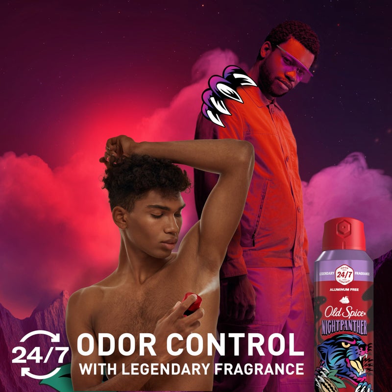 Old Spice بخاخ الجسم أولد سبايس خالي من الألمنيوم للرجال، حماية من الروائح على مدار 24/7، عطر يدوم على مدار 24/7 ونضارة، رائحة بجودة كولون، نايتمثانر برائحة دافئة غنية، 5.1 أونصة (عبوة من 3)  - Image 3