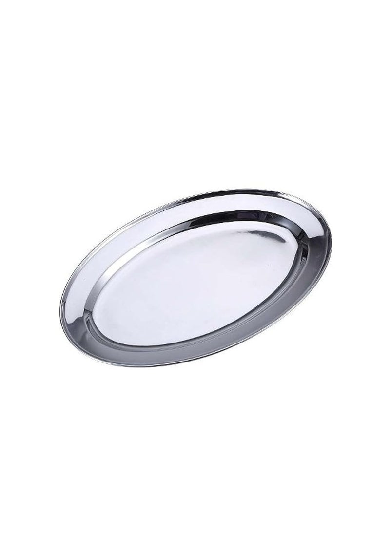 Ayda Stainless Steel Oval Tray Serving Tray 30cm 