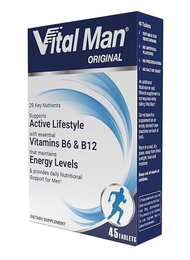 VITAL Men Original Active Lifestyle Support With Vitamins B6 And B12 And 29 Key Nutrients- 45 Tablets  - Image 1