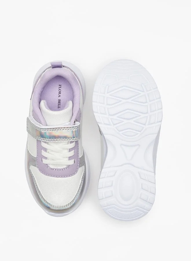 فلورا بيلا من شو إكسبرس Panelled Sneakers with Hook and Loop Closure