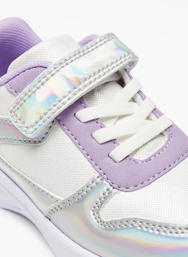 فلورا بيلا من شو إكسبرس Panelled Sneakers with Hook and Loop Closure