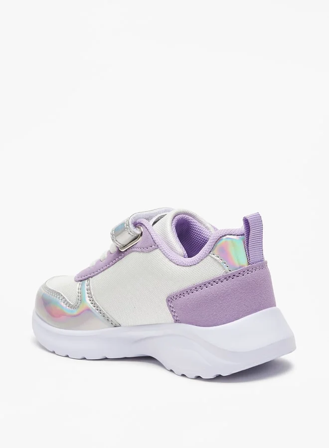 فلورا بيلا من شو إكسبرس Panelled Sneakers with Hook and Loop Closure