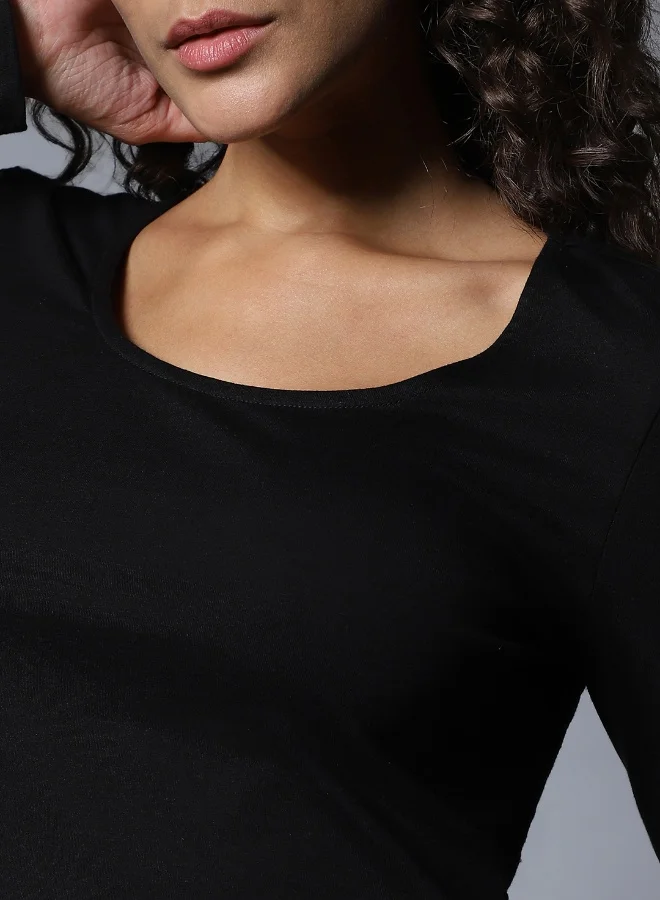 HIGH STAR Women Black Tops