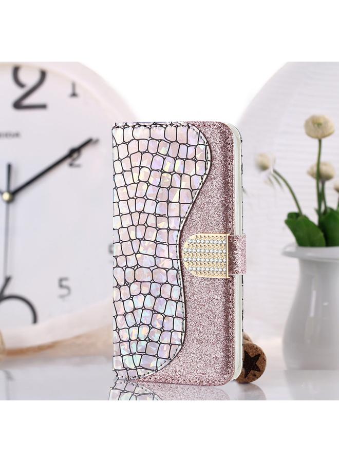 S-TOP Case For Samsung Galaxy M51 Laser Glitter Powder Matching Crocodile Texture Horizontal Flip Leather Case with Card Slots & Holder & Wallet - Image 1