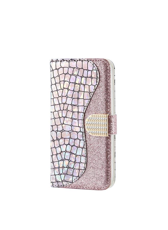 S-TOP Case For Samsung Galaxy M51 Laser Glitter Powder Matching Crocodile Texture Horizontal Flip Leather Case with Card Slots & Holder & Wallet - Image 2