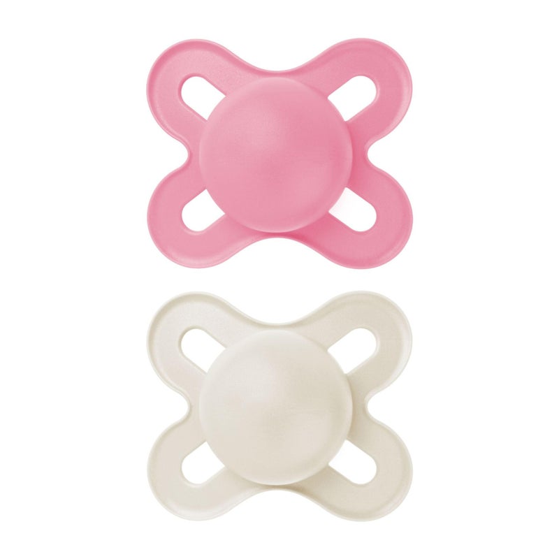 MAM Original Start Matte Baby Pacifiers, Binky for 0-3 Months, BPA-Free Silicone Nipple, Easy to Clean, Best for Newborn Babies, Developed with Medical Experts, 2 Count Binkies with Sterilizer Case - Image 1