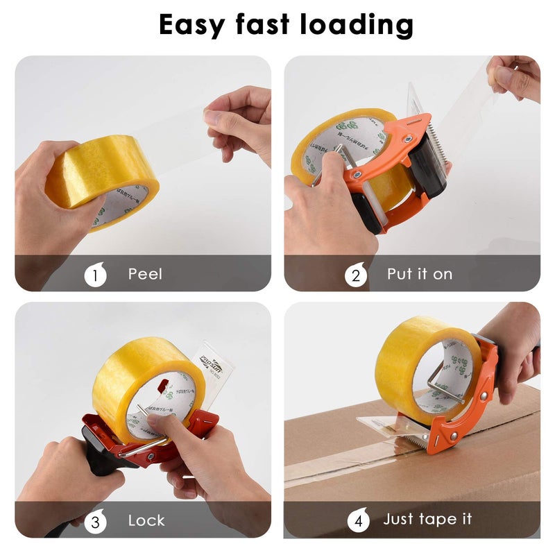 Prosun Tape Gun Dispenser Fast Transshipment Packaging Heavy Duty Box Brown Paper Roll Packing Tape Gun Dispenser Selling Tape Dispenser Heavy Duty 48mm/50mm (2") TG01 - Image 3