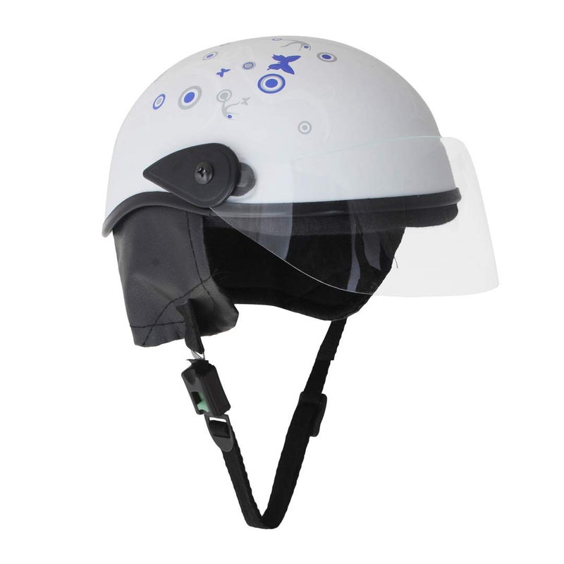 Sage Square Multi-Purpose Half Helmet For Men, Women (Large, White Glossy Sticker Design 2) (Non-Motorized), Cycling - Image 3