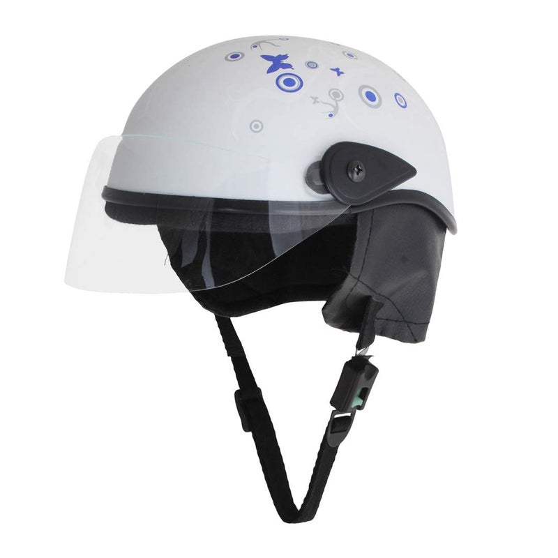 Sage Square Multi-Purpose Half Helmet For Men, Women (Large, White Glossy Sticker Design 2) (Non-Motorized), Cycling - Image 1