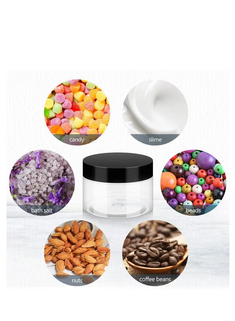 Geustos 4 Oz Cosmetic Cream Jars, 5-Pack, Small Plastic Storage Containers with Lids for Creams/Lotions  - Image 4