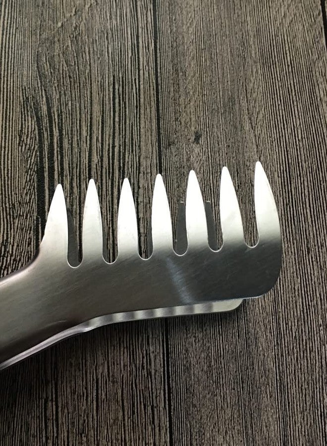GAFFEL 1 Pc Stainless Steel Spaghetti Tong Noodle Tong Serving Tong for Salad,Pasta,Macaroni - Comb, 20cm, Silver - Image 3