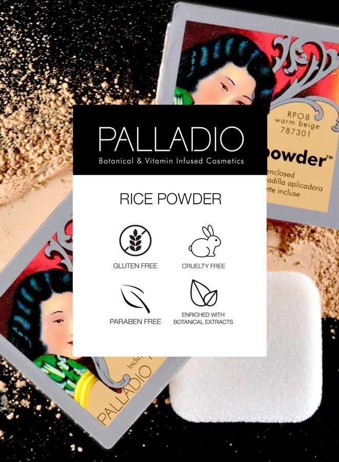 PALLADIO , Pressed Rice Powder, Natural, 0.26 Ounce - Image 2