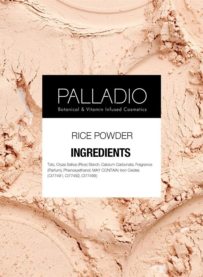 PALLADIO , Pressed Rice Powder, Natural, 0.26 Ounce - Image 4