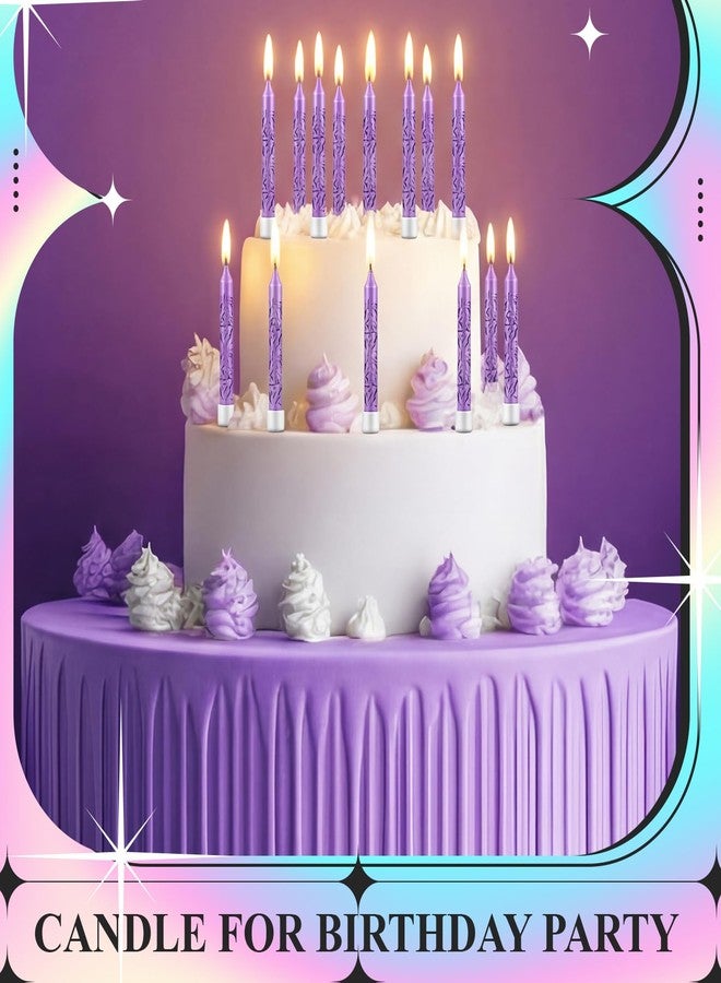 Conelist 12 Pcs Kpop Themed Birthday Candles Purple Lightning Birthday Decorations Cartoon Movie Cake Toppers for Kpop Themed Party Supplies - Image 5