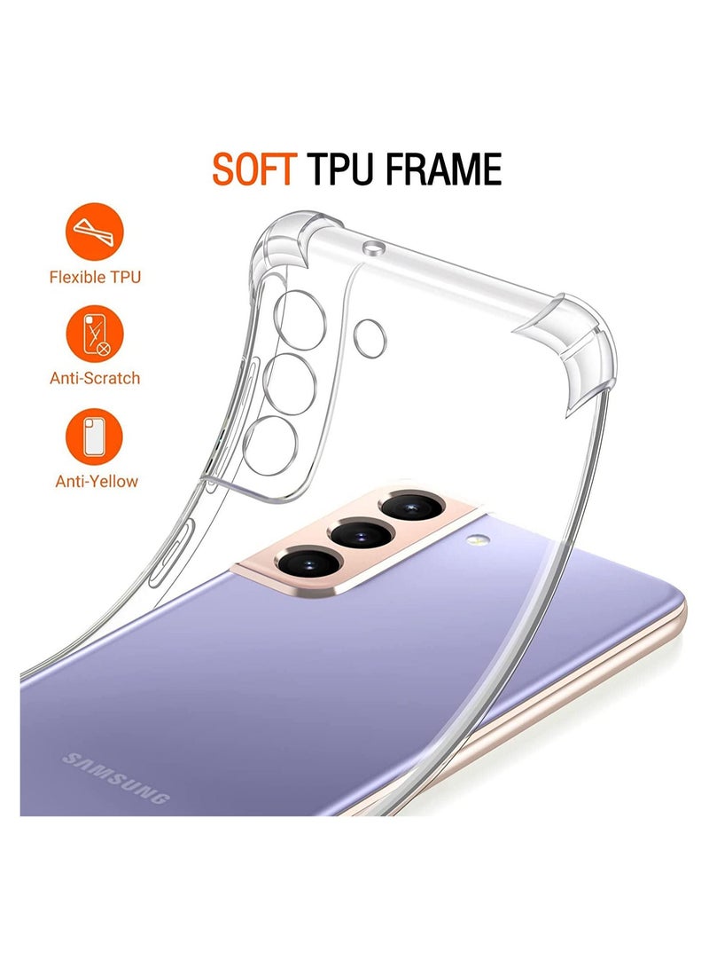 vesus Crystal Clear Cover with Reinforced Corner Bumper Slim Fit Shockproof Flexible TPU Phone Case for Samsung Galaxy S22 Plus 5G - Image 2