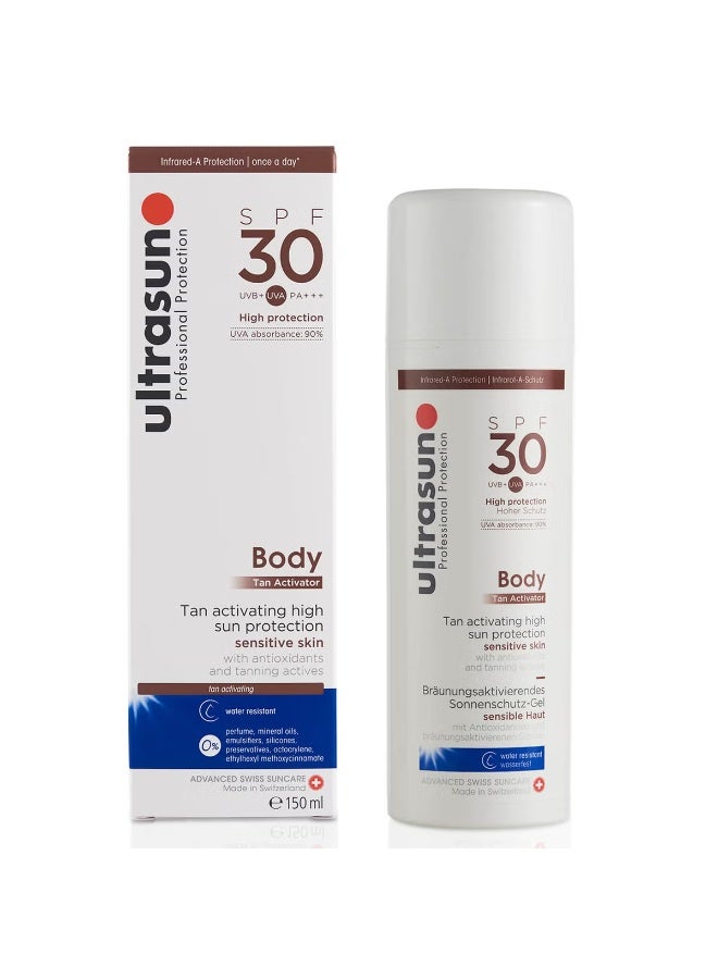 ألتراسن مُنشِّط تسمير الجسم ألتراسون بعامل حماية من الشمس 30، 150 مل - Image 2