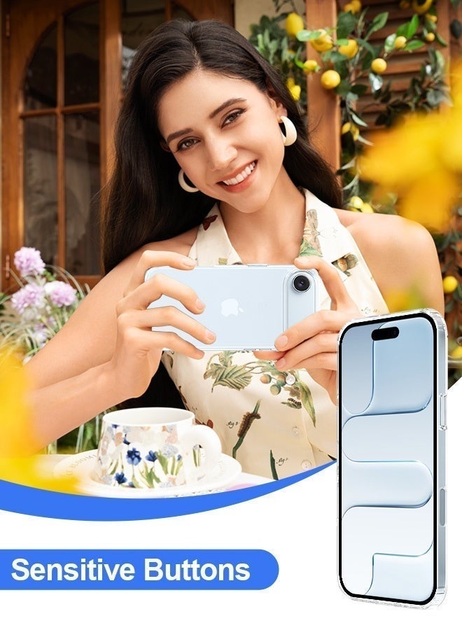 ZAFRA iPhone Air Case Full-coverage Phone Case Military-Grade Drop Protection iPhone Air Cover Delay Yellowing Wear-resistant Anti Scratch & Fingerprint 17 Air Case Ultra Slim Extra Raised Edge Clear - Image 5