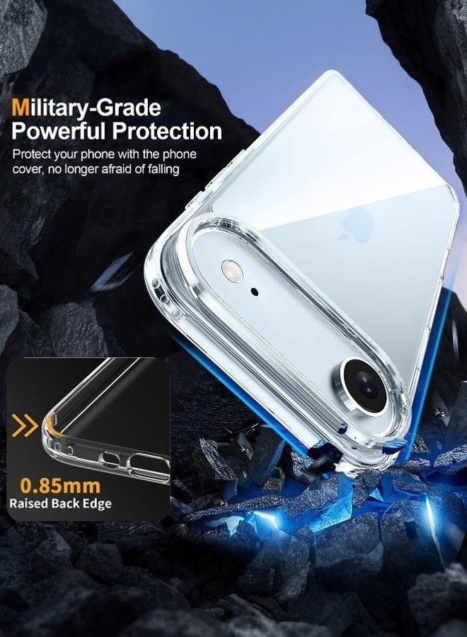 ZAFRA iPhone Air Case Full-coverage Phone Case Military-Grade Drop Protection iPhone Air Cover Delay Yellowing Wear-resistant Anti Scratch & Fingerprint 17 Air Case Ultra Slim Extra Raised Edge Clear - Image 3