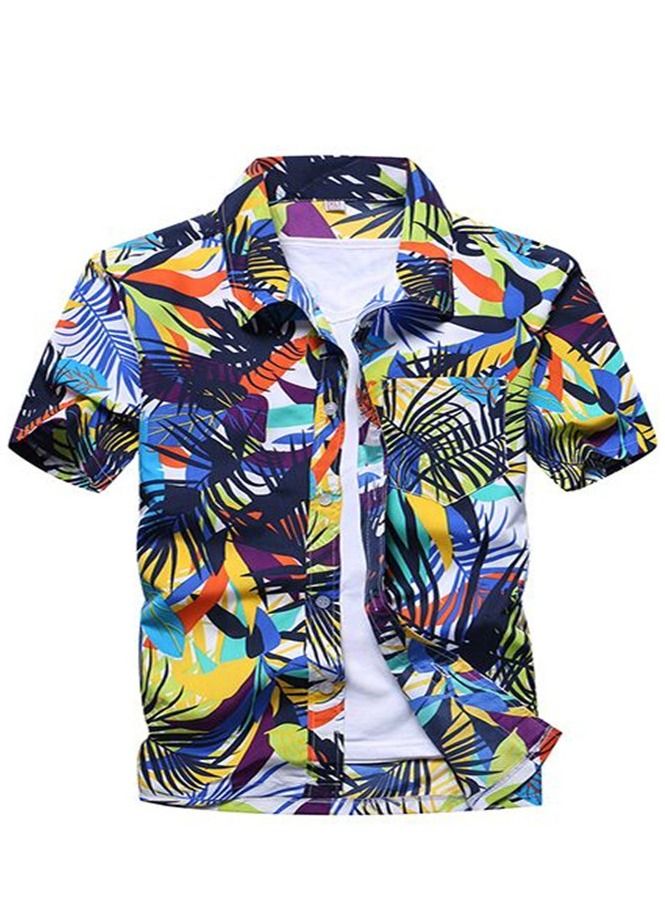 Loquat Quick Dry Wide Holiday Short Sleeve Shirt Multicolour 