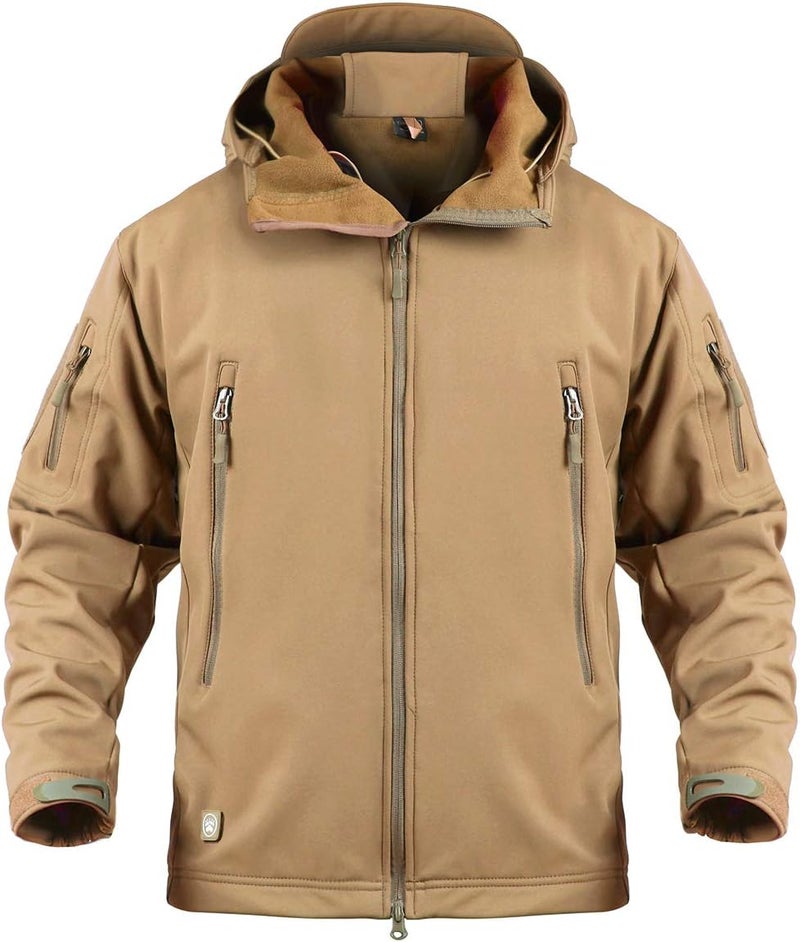 ReFire Gear Men's Army Special Ops Military Tactical Jacket Softshell Fleece Hooded Outdoor Coat - Image 1