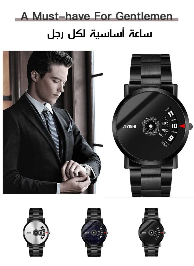 AIYISHI Watches for Men Fashion Stainless Steel Quartz Analog Water Resistant Watch  - Image 5