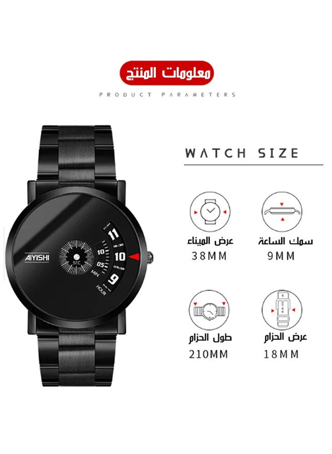 AIYISHI Watches for Men Fashion Stainless Steel Quartz Analog Water Resistant Watch  - Image 4