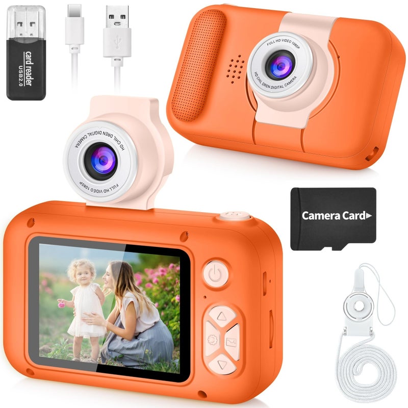 ARNSSIEN Kids Camera with Video, 180° Flip Lens, 2.4" Selfie Camera for Kids - Ideal Presents for Christmas, Birthday, Family Outings (X101) - Image 1