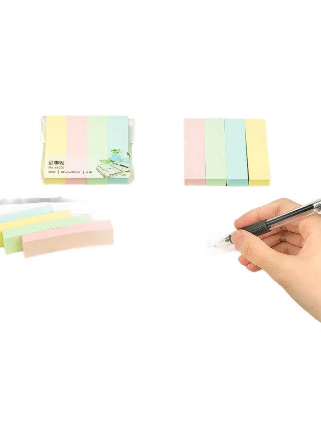 Deli 12 Packs 4-Color Divided Sticky Notes, 76*19Mm, Memo Pads/Note Pads/Adhesive Message Books P66307 - Image 1