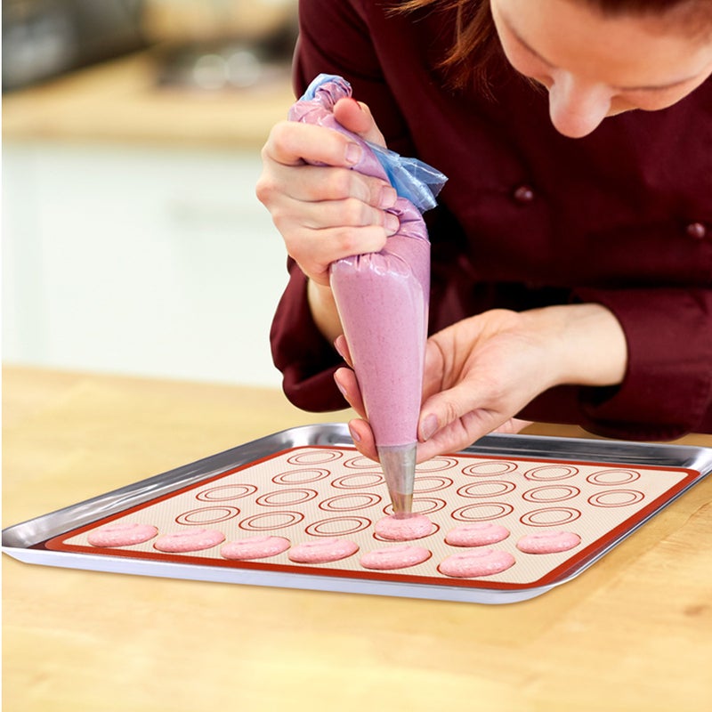 general Silicone Macaron Baking Mat with Measurement Lines for Dough Rolling and Pastry - Image 3