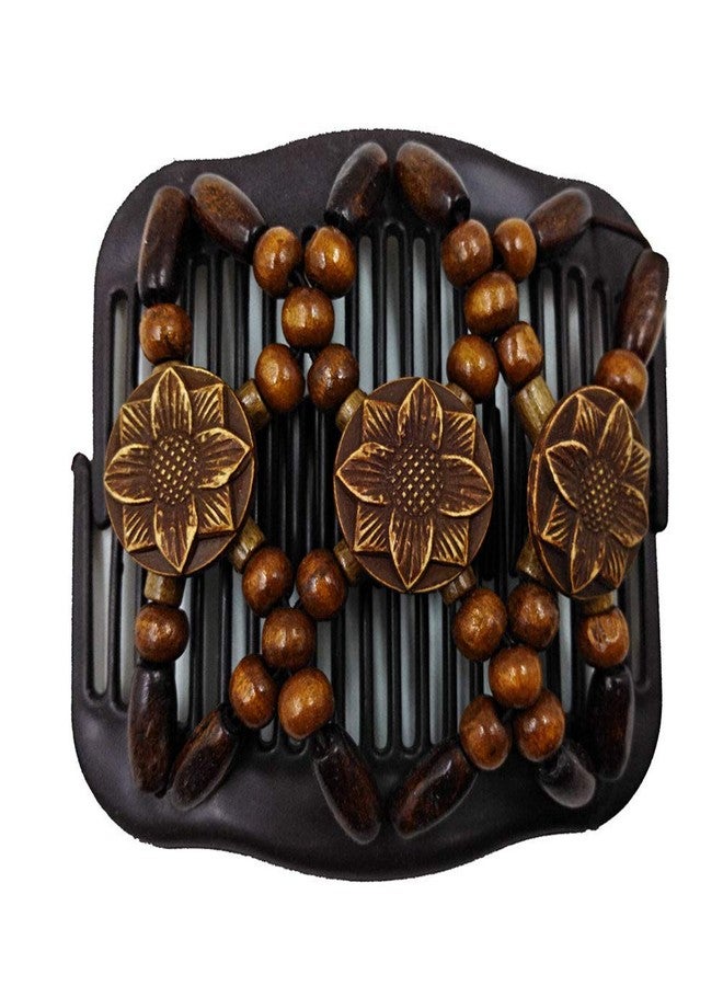 LOVEF 4 Pcs Wood Double Combs Magic Hair Clips Women Hair Combs Bun Maker Hair Accessories - Image 4