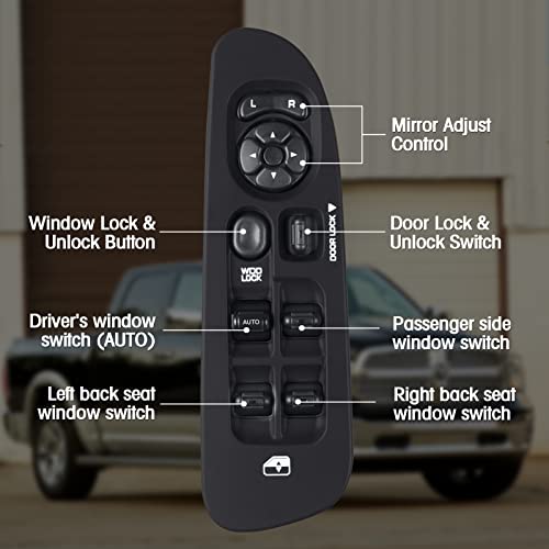 Mango S Master Power Window Switch and Bezel 56049805AB for 2002-2009 Dodge Ram 1500 2500 3500, 2001-2004 Dodge Dakota, 2001-2003 Dodge Durango,2005-2009 Dodge Sprinter 2500 3500 - Image 5