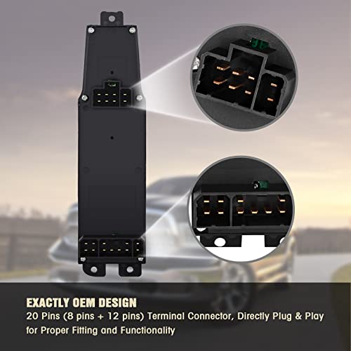 Mango S Master Power Window Switch and Bezel 56049805AB for 2002-2009 Dodge Ram 1500 2500 3500, 2001-2004 Dodge Dakota, 2001-2003 Dodge Durango,2005-2009 Dodge Sprinter 2500 3500 - Image 3