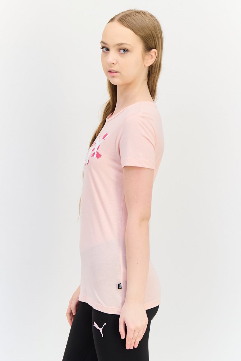 PUMA Women Sportswear Fit Short Sleeves Training T-shirt, Peach - Image 3
